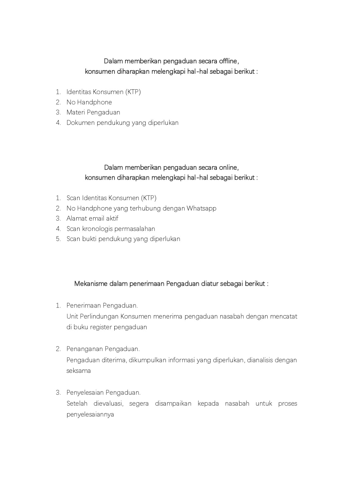 Layanan Penanganan Pengaduan Konsumen